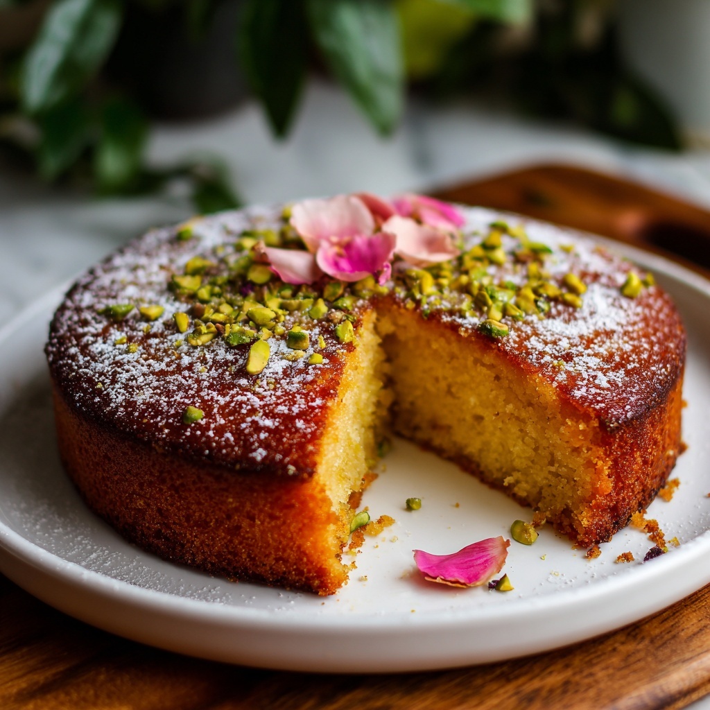 Rosewater Pistachio Cake Recipe - Recipe Image