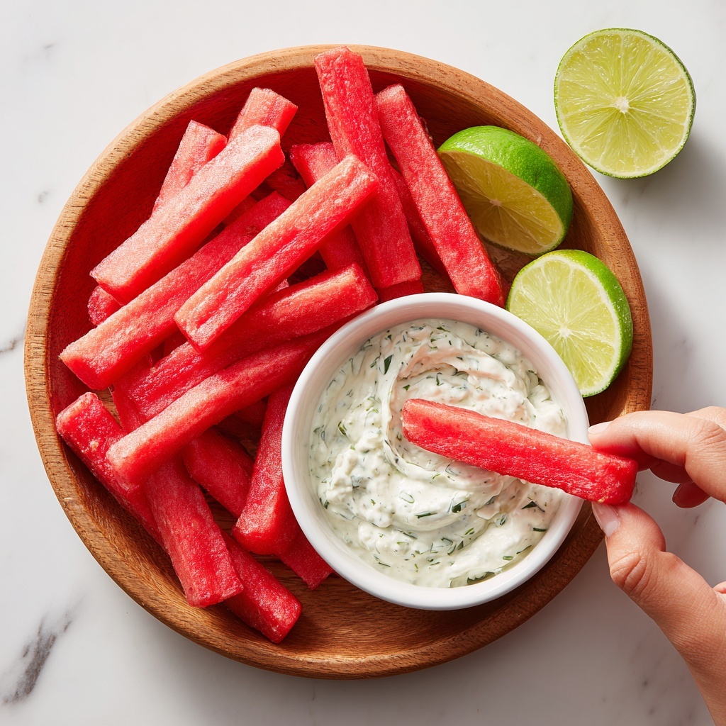Watermelon Fries with Coconut Lime Dip Recipe - Recipe Image