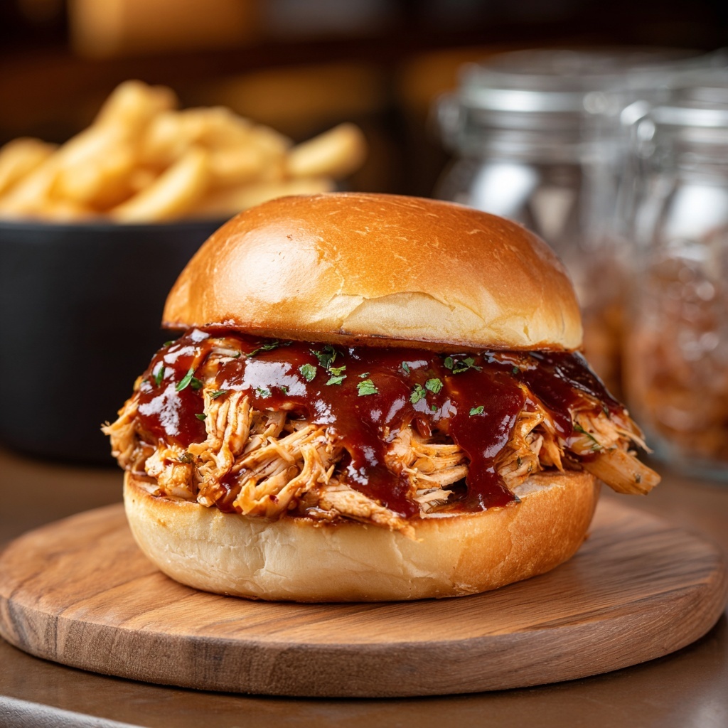 Slow Cooker Pulled BBQ Chicken Recipe - Recipe Image