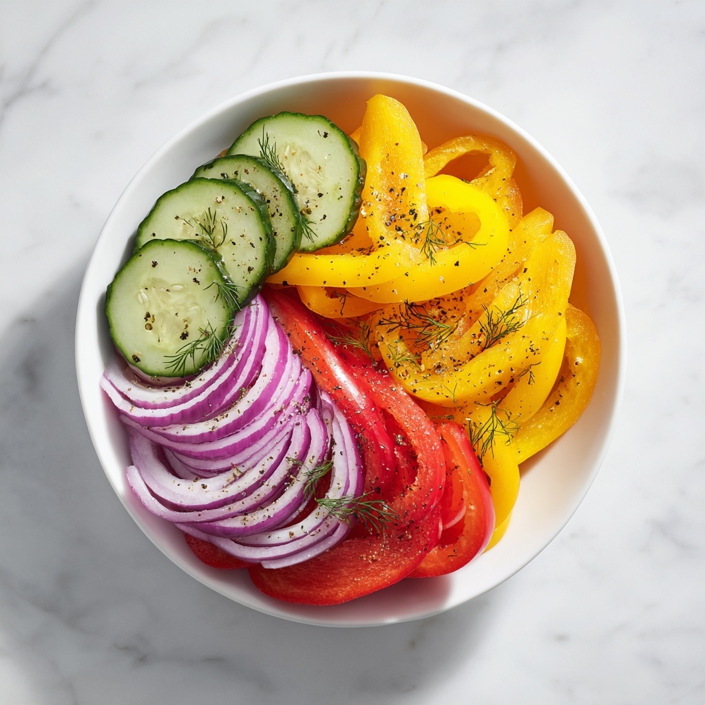 Cucumber and Sweet Pepper Salad with Dill and Honey Recipe - Recipe Image