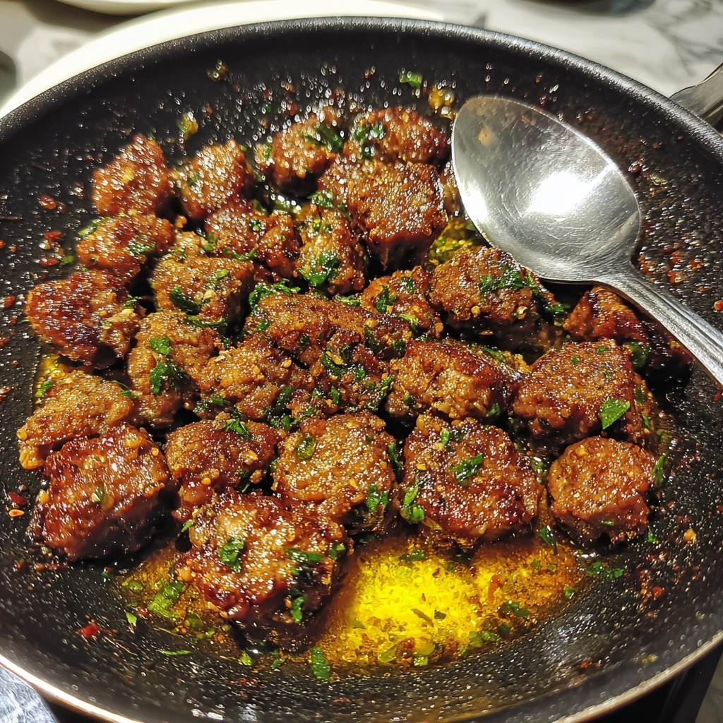 Cajun Garlic Butter Steak Bites Recipe - Recipe Image