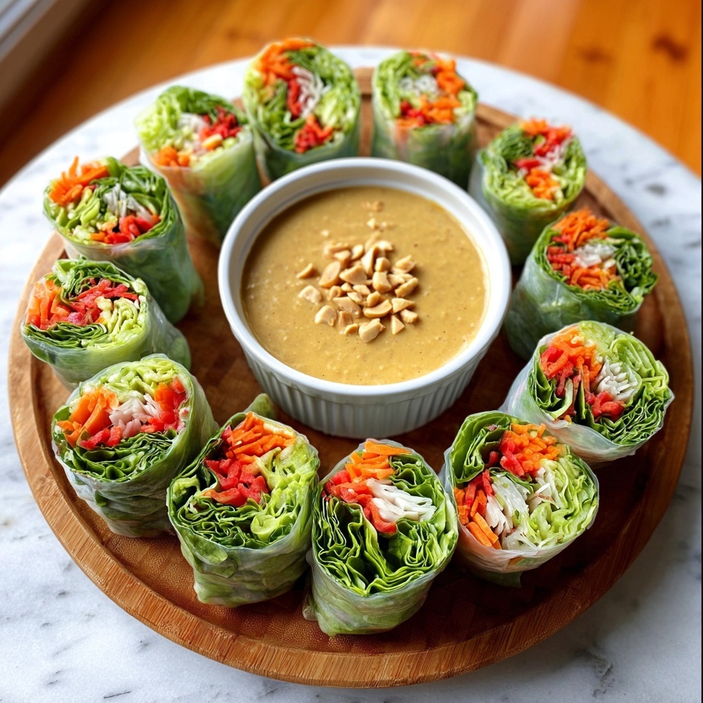 Hearty Veggie Rolls with Peanut Sauce Recipe - Recipe Image