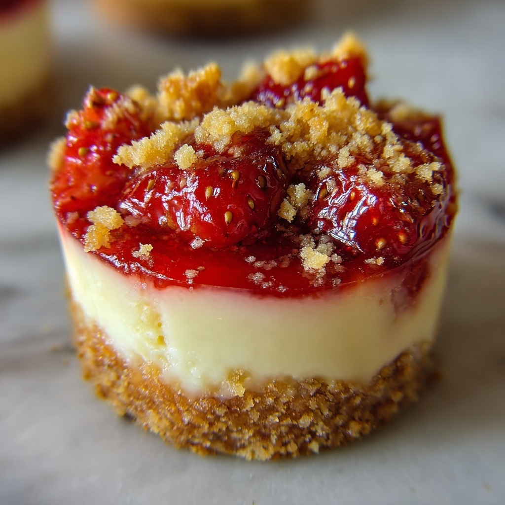 Mini Strawberry Crunch Cheesecake Bites Recipe - Recipe Image