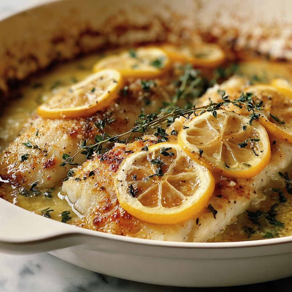 Baked Cod with Lemon and Garlic Recipe - Recipe Image