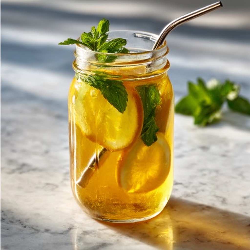 Easy Iced Apple Green Tea Recipe - Recipe Image