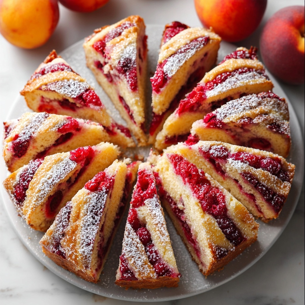 Raspberry Peach Greek Yogurt Cake Recipe - Recipe Image