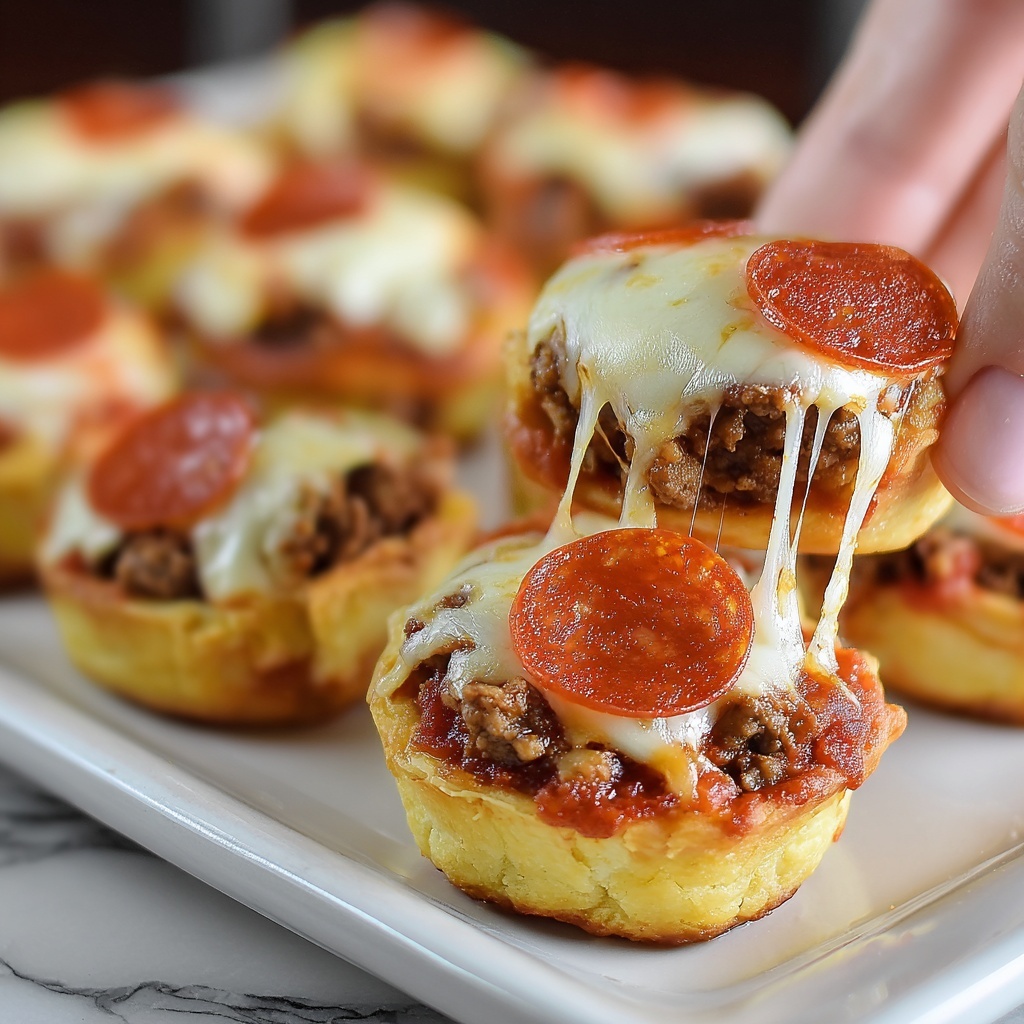 Bite-Sized Pepperoni & Sausage Pizza Puffs Recipe - Recipe Image