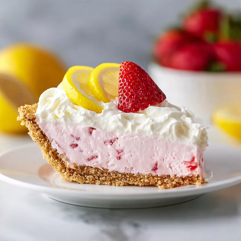 Frozen Strawberry Lemonade Pie Recipe - Recipe Image
