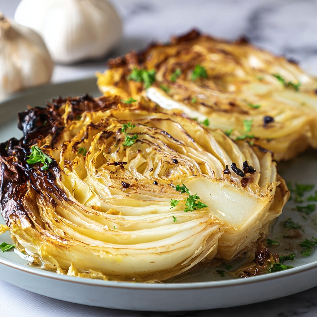 Easy Roasted Cabbage Steaks Recipe - Recipe Image