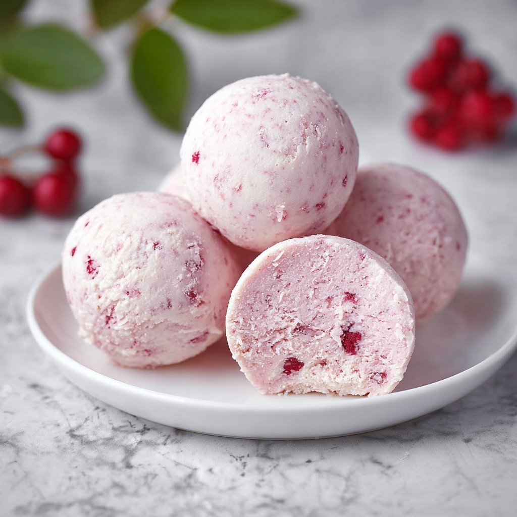 Raspberry Cheesecake Protein Balls Recipe - Recipe Image