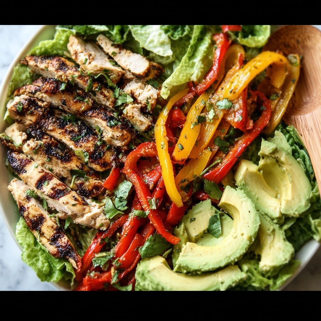 Grilled Chili Lime Chicken Fajita Salad Recipe - Recipe Image