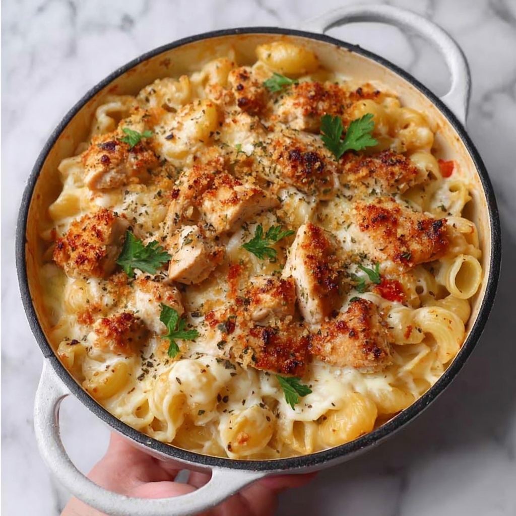 One-Pot Chicken Parmesan Mac & Cheese Recipe - Recipe Image