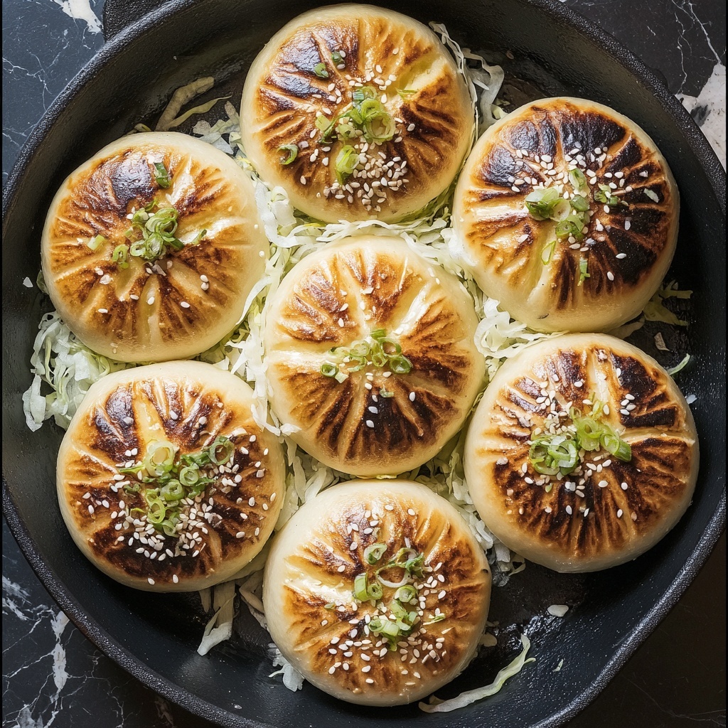 Vegan Pan-Fried Cabbage and Vermicelli Buns Recipe - Recipe Image