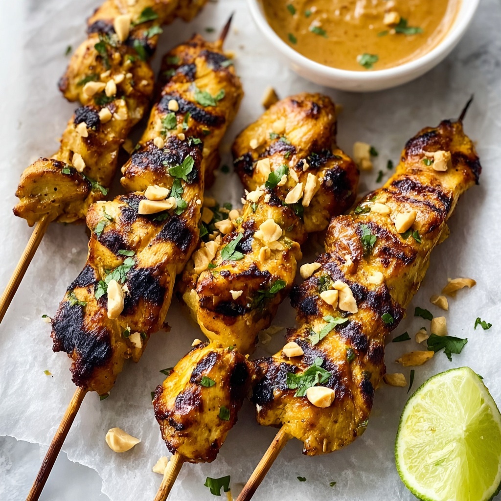 Chicken Satay with Spicy Peanut Sauce Recipe - Recipe Image