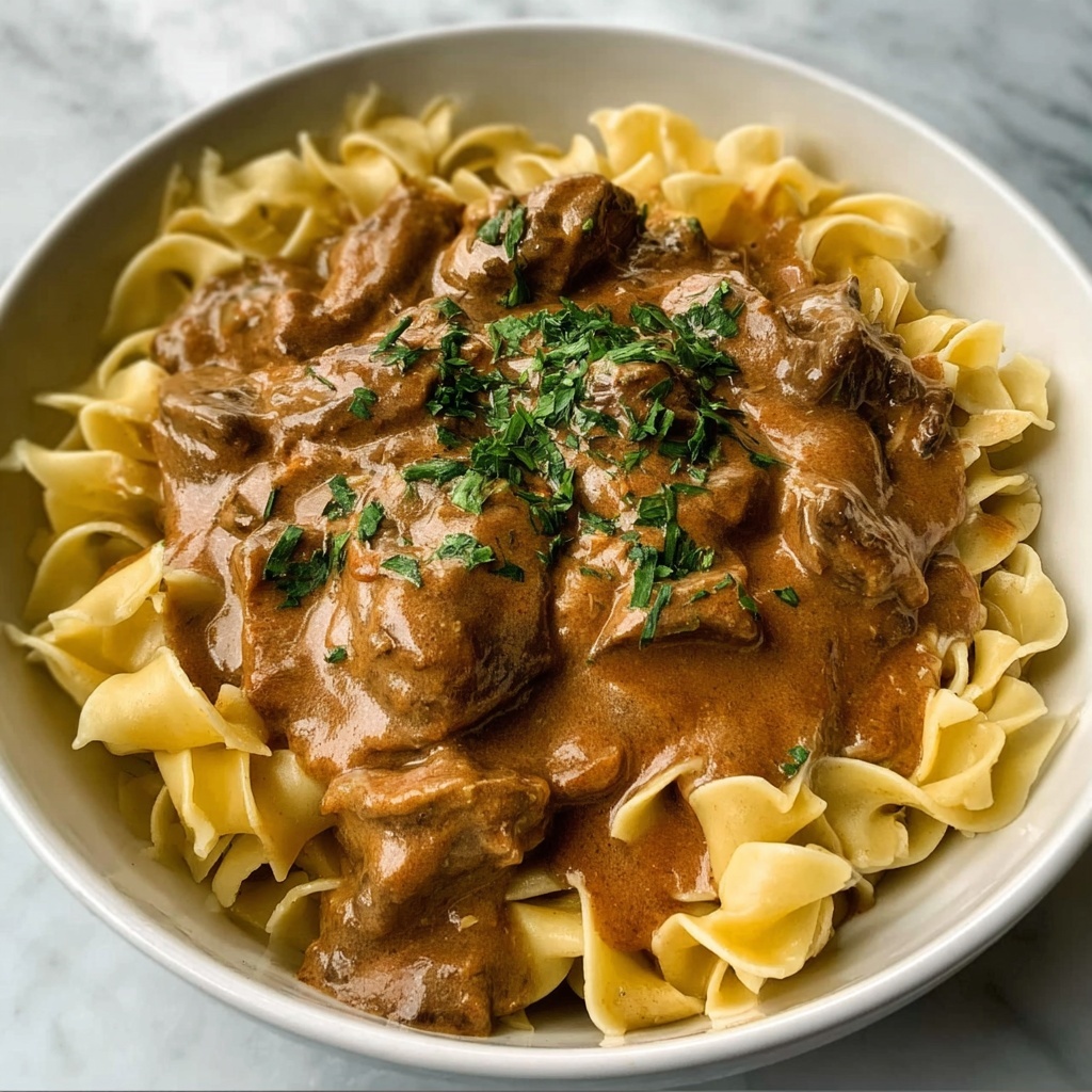 Vegan Beef Stroganoff Recipe - Recipe Image
