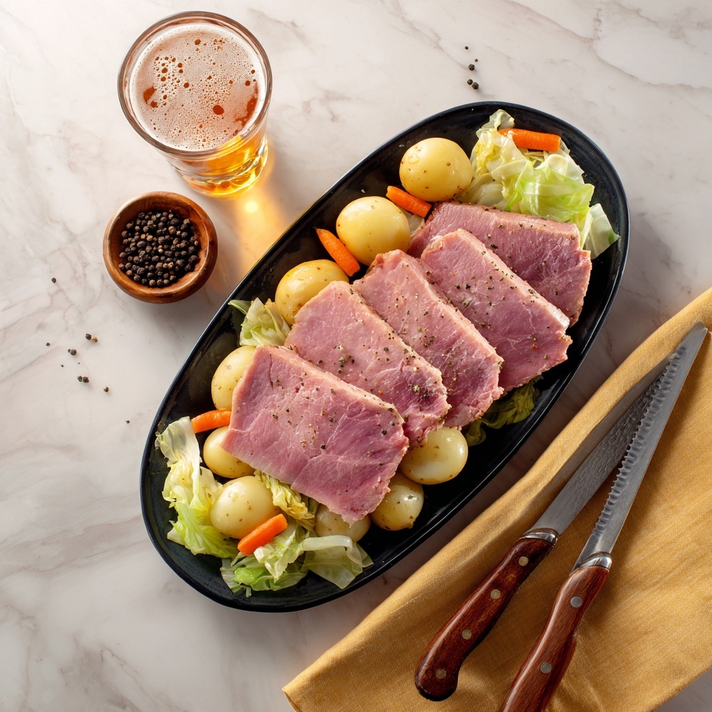 Slow Cooker Corned Beef and Cabbage Recipe - Recipe Image