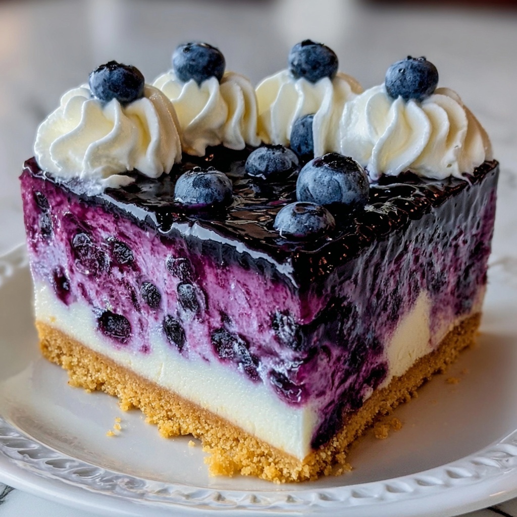 Blueberry Velvet Cheesecake Recipe - Recipe Image