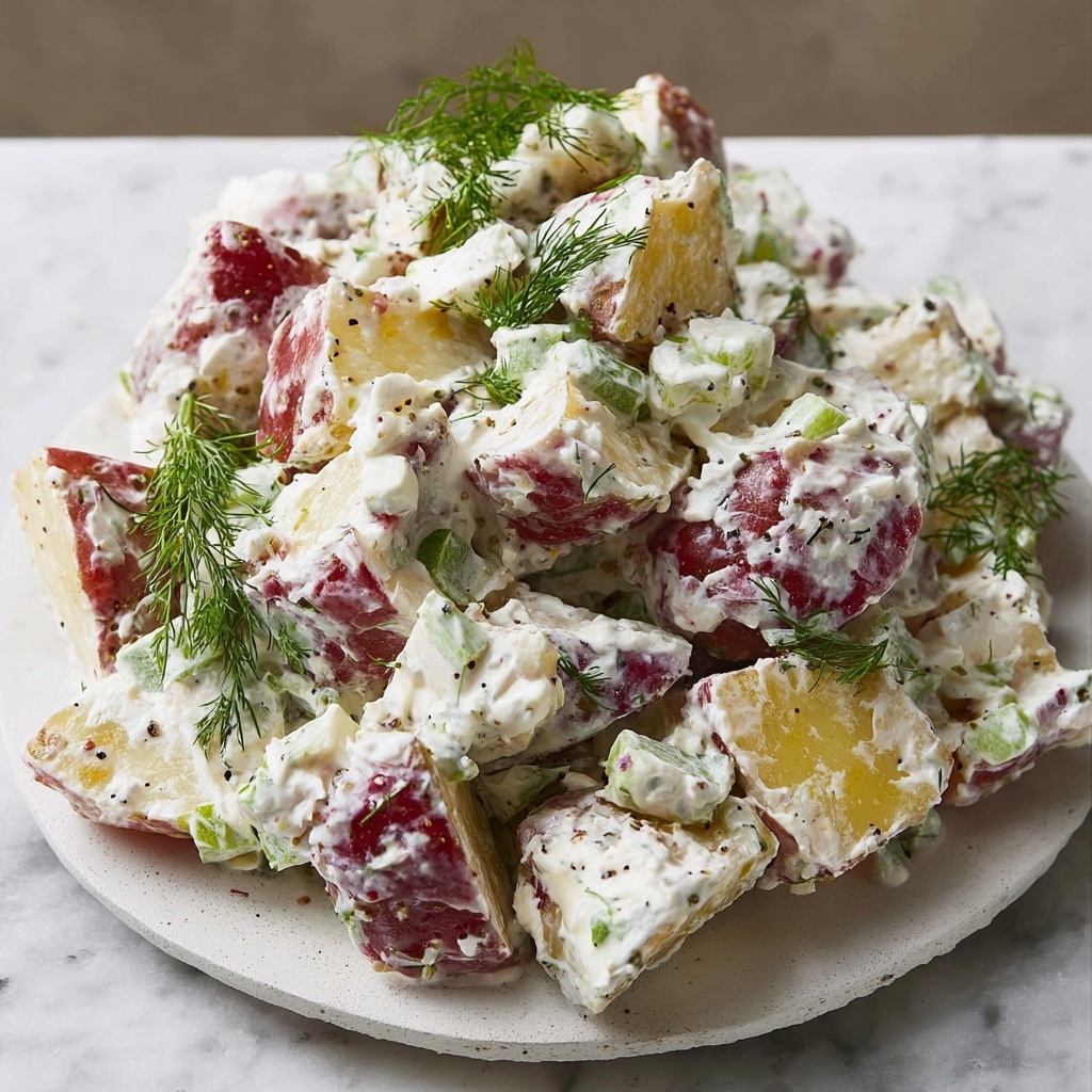 Creamy Greek Yogurt Potato Salad with Fresh Herbs Recipe - Recipe Image