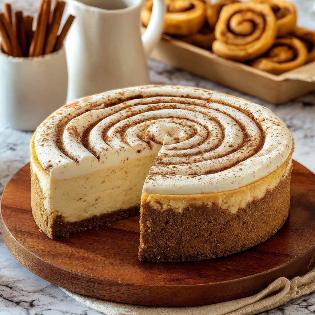 Cinnamon Roll Cheesecake Recipe - Recipe Image