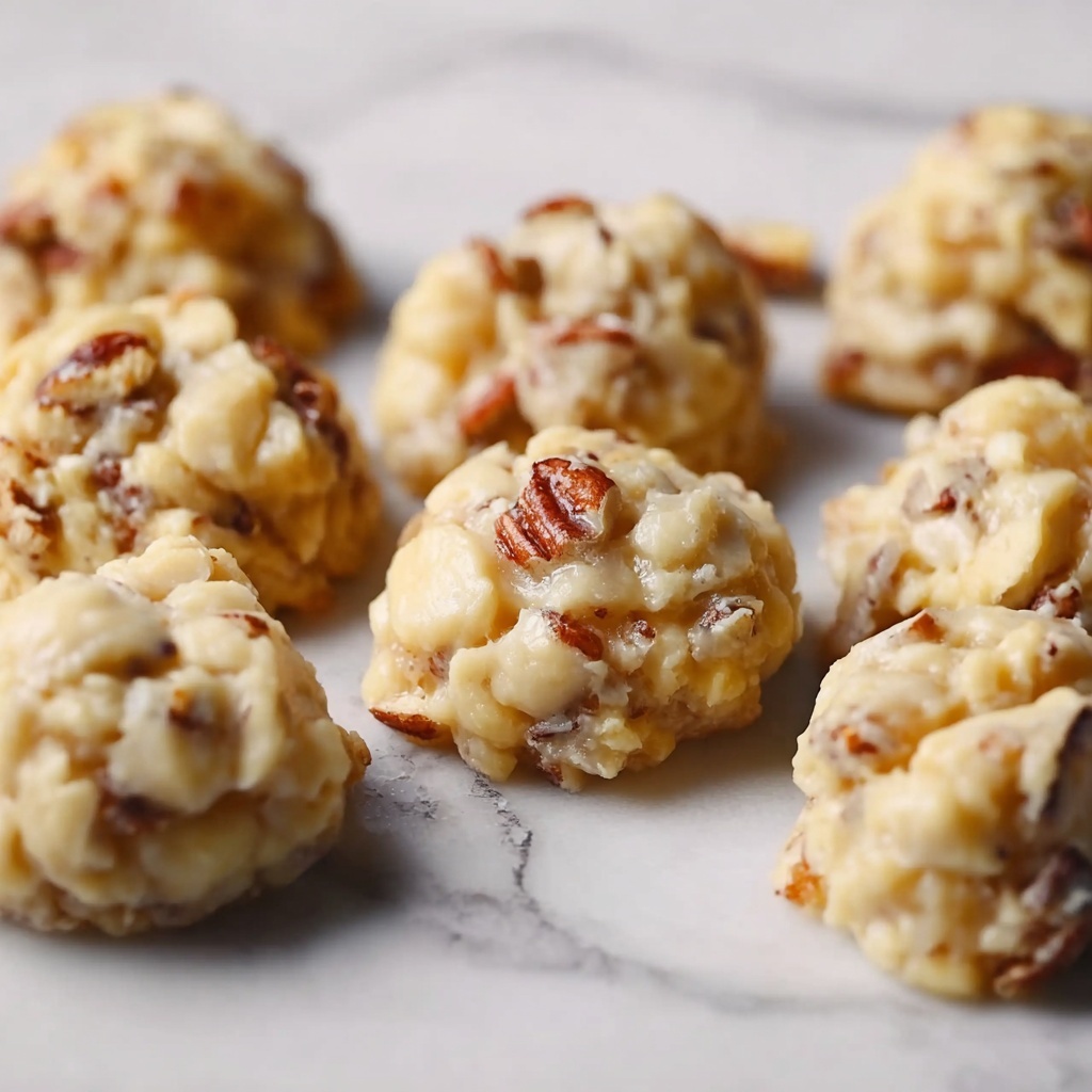 No-Bake Pecan Coconut Praline Cookies Recipe - Recipe Image