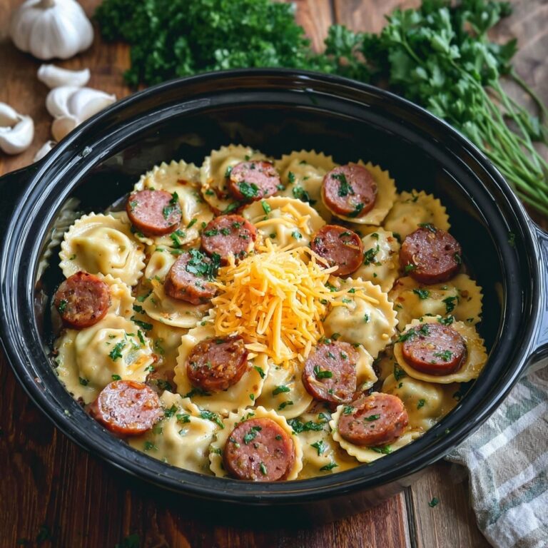 Crockpot Pierogi Casserole with Sausage Recipe