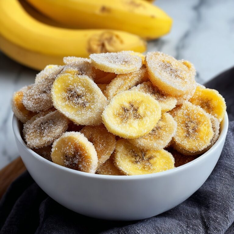 Cinnamon Sugar Air Fryer Banana Chips Recipe