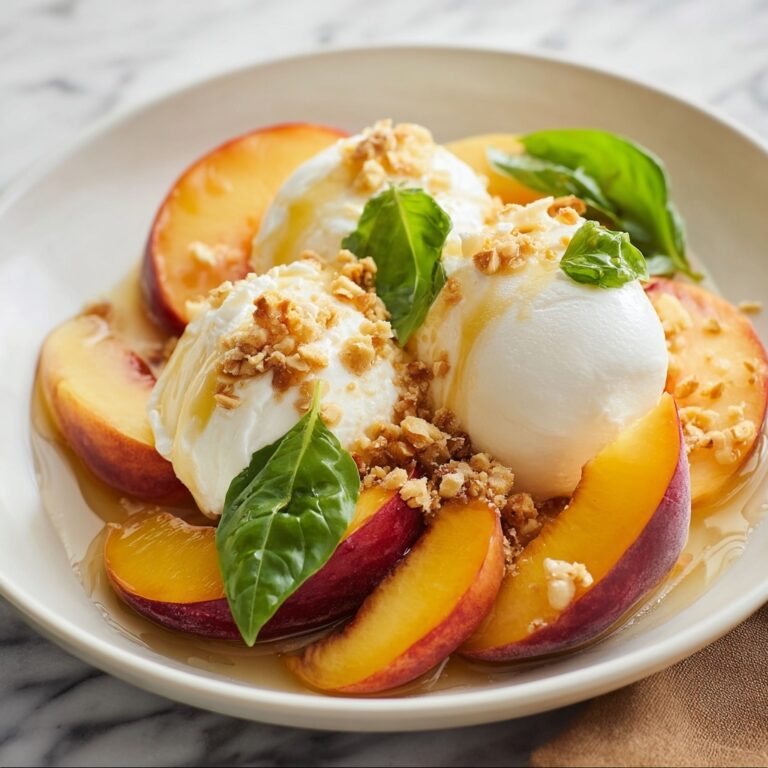 Peach and Burrata Caprese Salad Delight Recipe