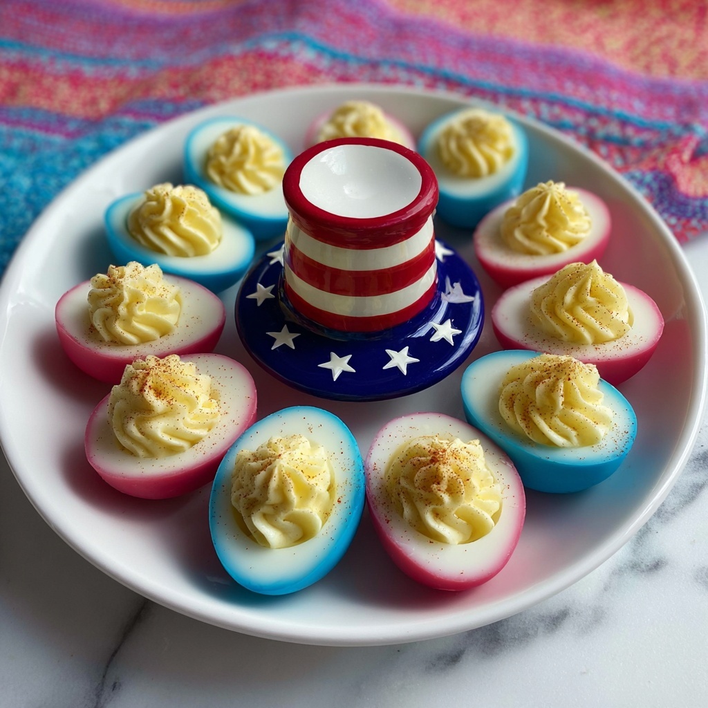Patriotic Deviled Eggs Recipe - Recipe Image