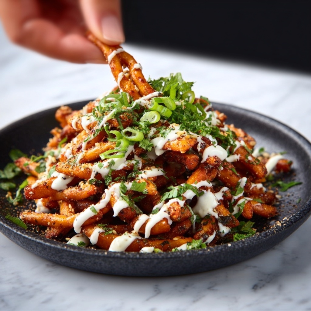 Spicy Garlic and Sesame Fries Recipe - Recipe Image