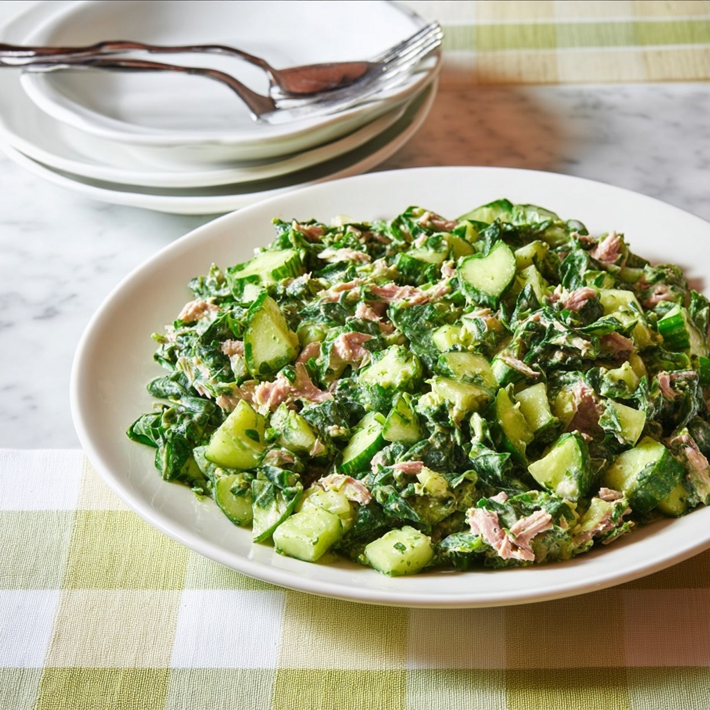 Tuna Cucumber Avocado Salad Recipe - Recipe Image