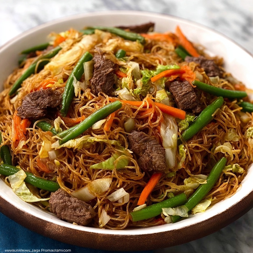 Filipino Pancit with Beef Recipe - Recipe Image