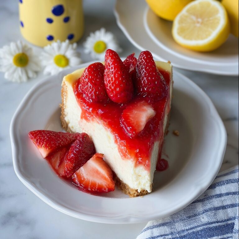 Easy Strawberry Lemon Cheesecake Recipe