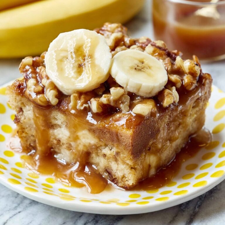 Banana Bread Pudding with Warm Brown Sugar Walnut Sauce Recipe