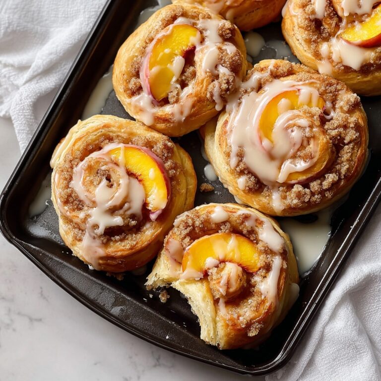 Peach Cobbler Cinnamon Rolls Recipe