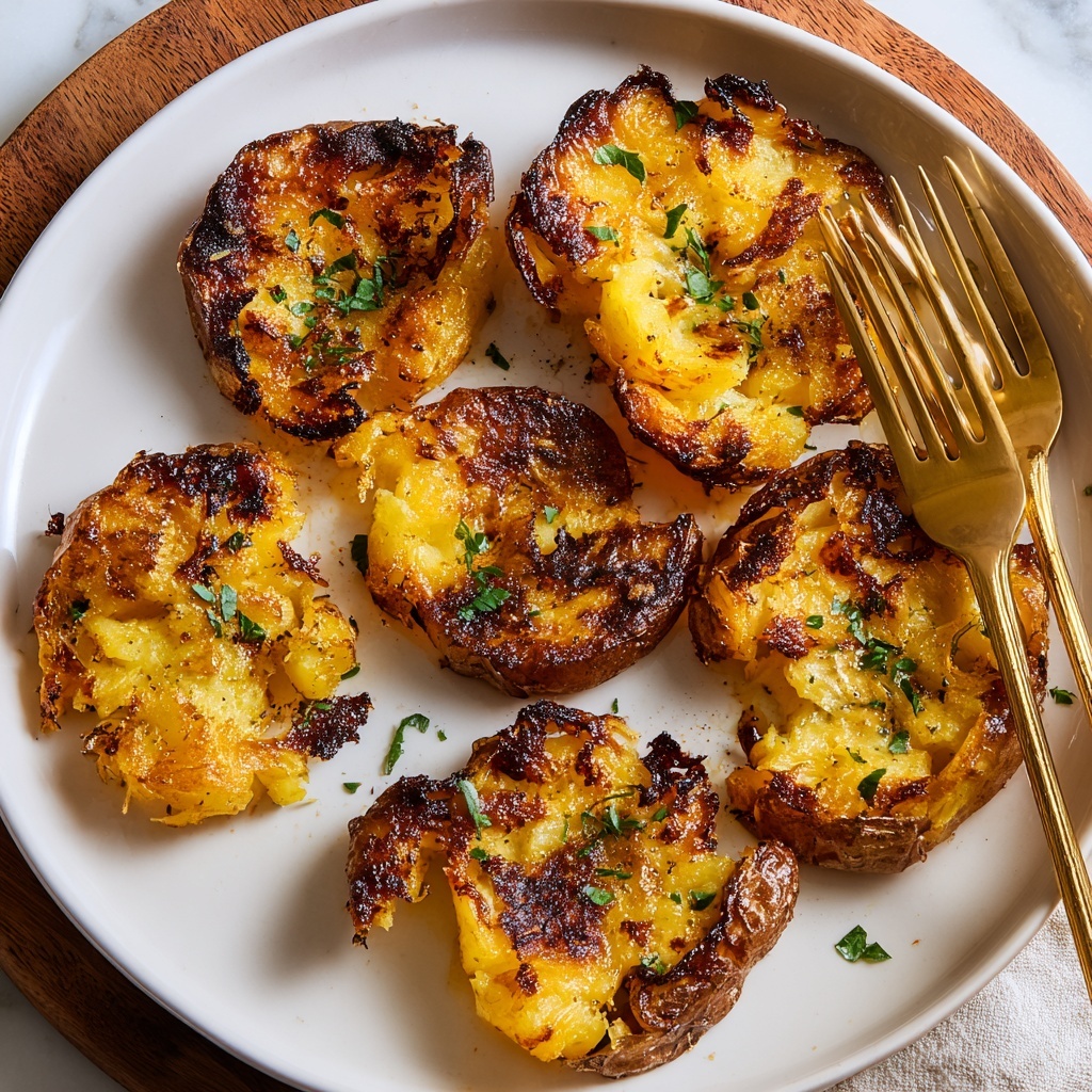 Baked Smashed Honey Mustard Potatoes Recipe - Recipe Image