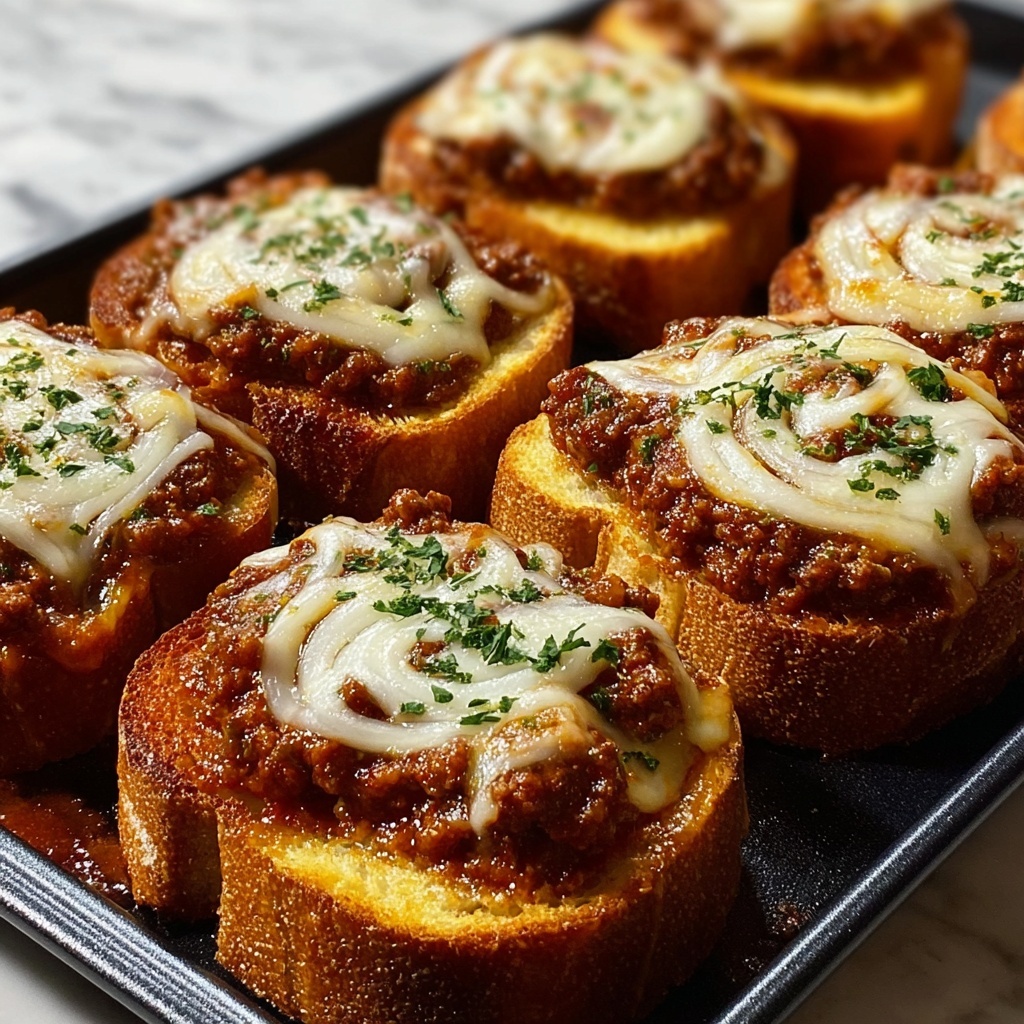 Cheesy Sloppy Joe Toast Recipe - Recipe Image