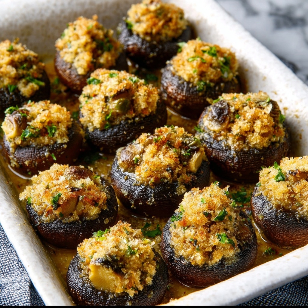 Garlic Butter Roasted Mushrooms Recipe - Recipe Image