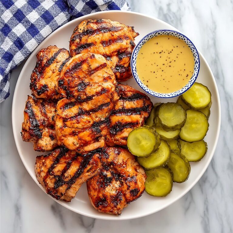 Pickle Brined Grilled Chicken Thighs Recipe