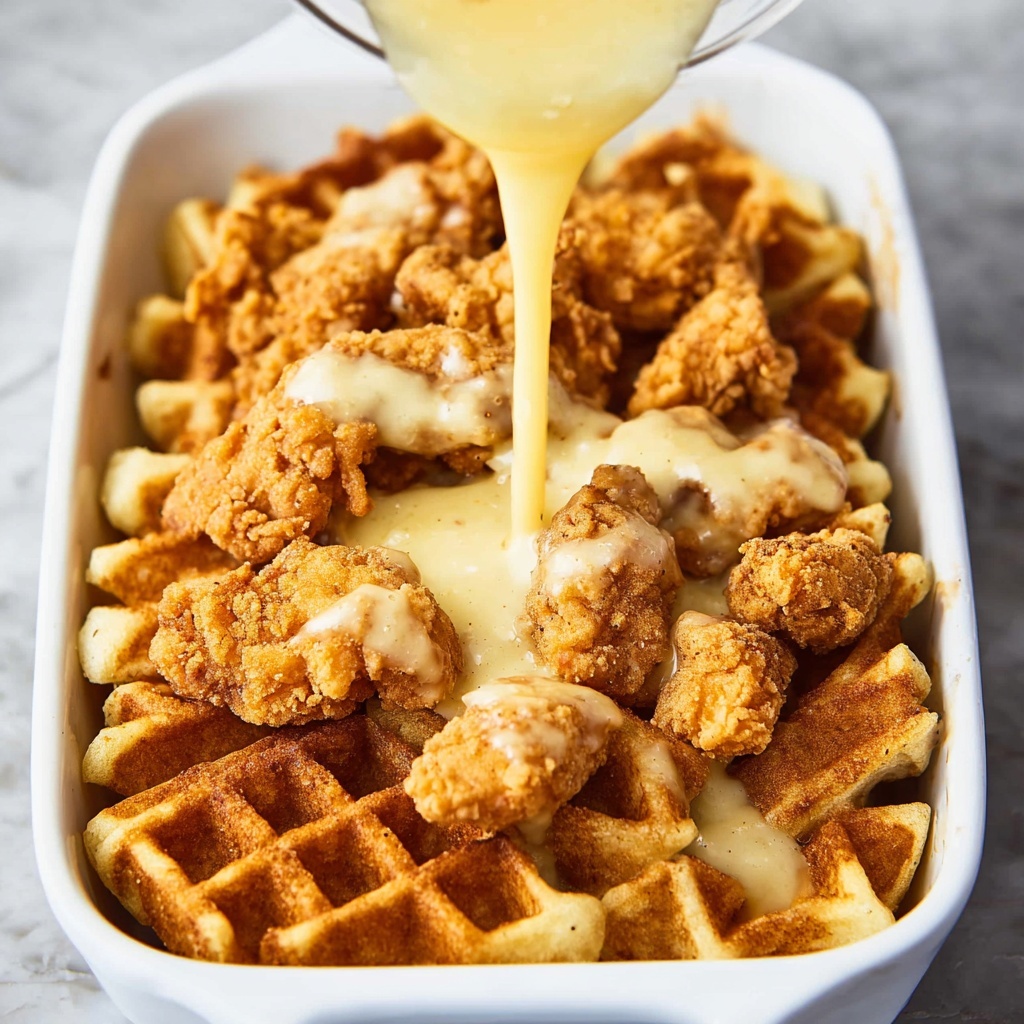 Chicken & Waffles Casserole Recipe - Recipe Image