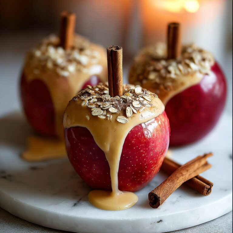 Cinnamon Oatmeal Stuffed Apples with Vanilla Custard Sauce Recipe