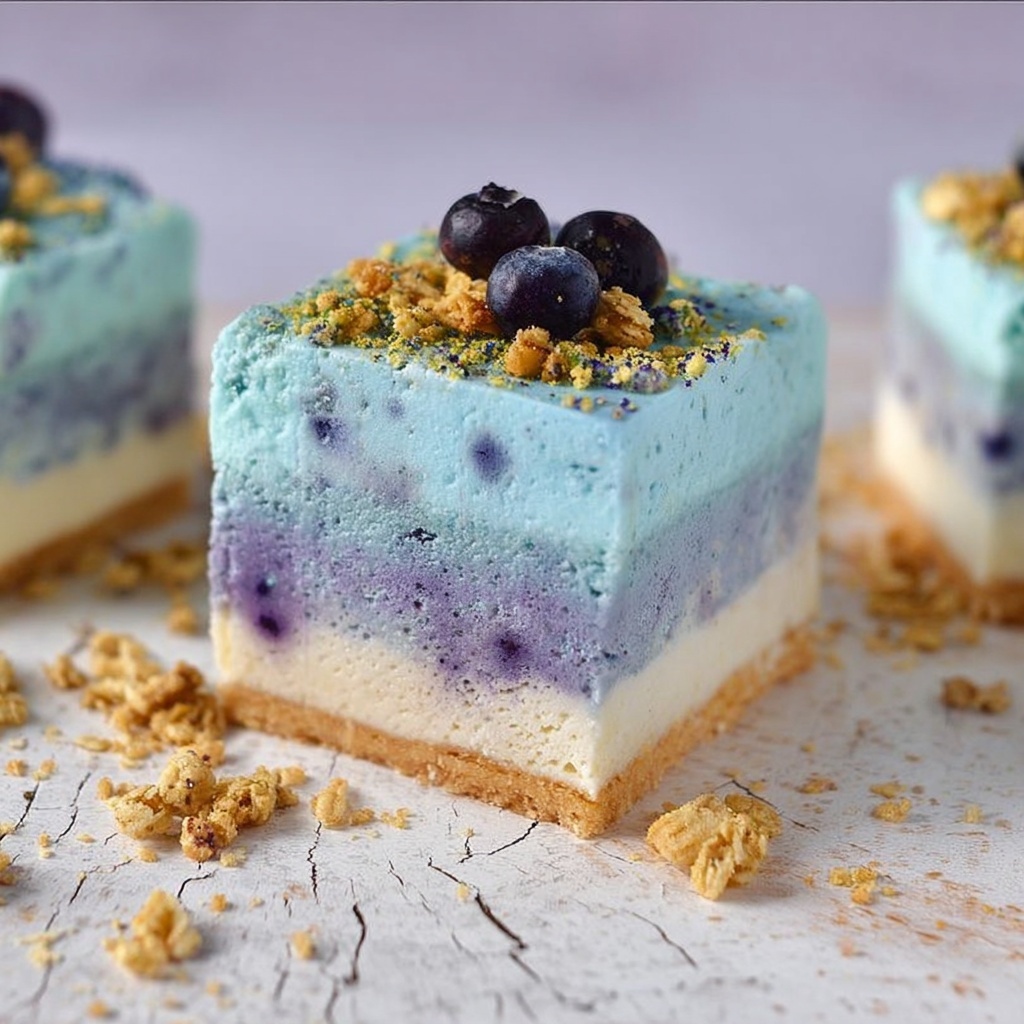 Blueberry Muffin Fudge with Oatmeal Topping Recipe - Recipe Image