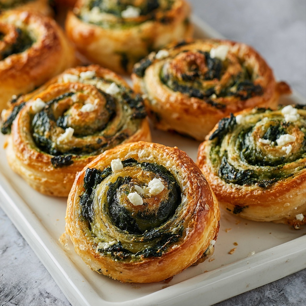 Spinach Feta Pinwheels Recipe - Recipe Image