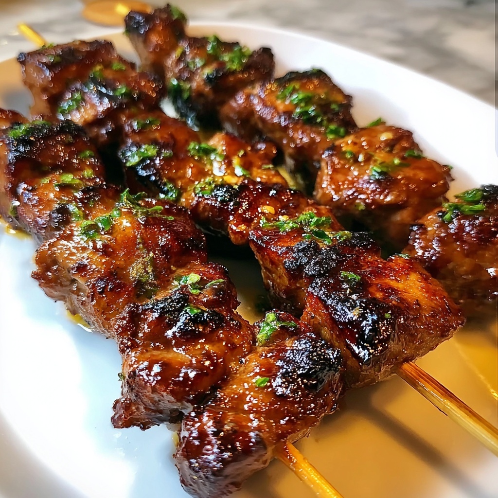 Grilled Thai Chicken Skewers with Peanut Sauce Recipe - Recipe Image