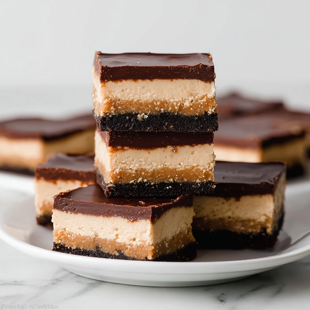Chocolate Peanut Butter Cheesecake Bars Recipe - Recipe Image