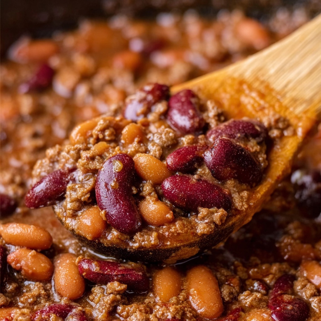 Slow Cooker Steakhouse Cowboy Baked Beans Recipe - Recipe Image