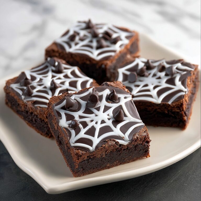 Spider Web Halloween Brownies Recipe