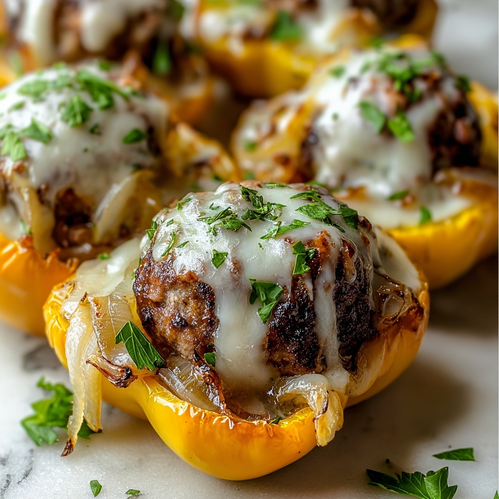 Cheesy French Onion Meatball Subs Recipe - Recipe Image