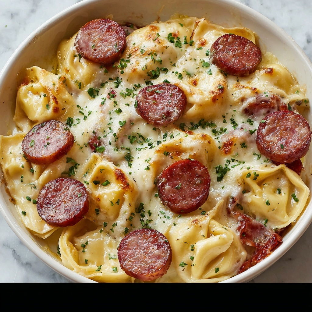 Crockpot Pierogi Casserole with Kielbasa Recipe - Recipe Image