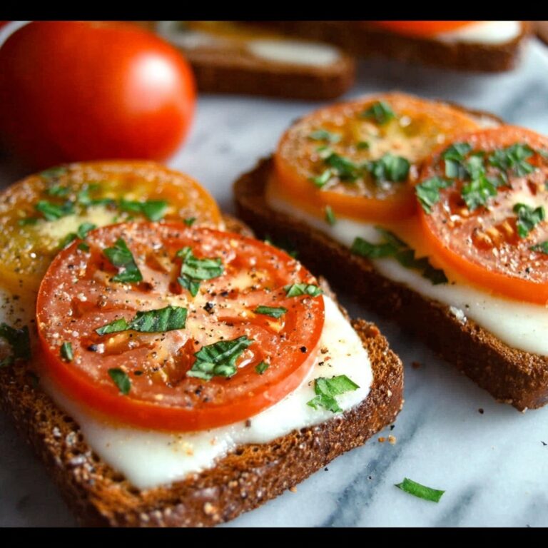 Garlic & Cheese Tomato Toast Recipe