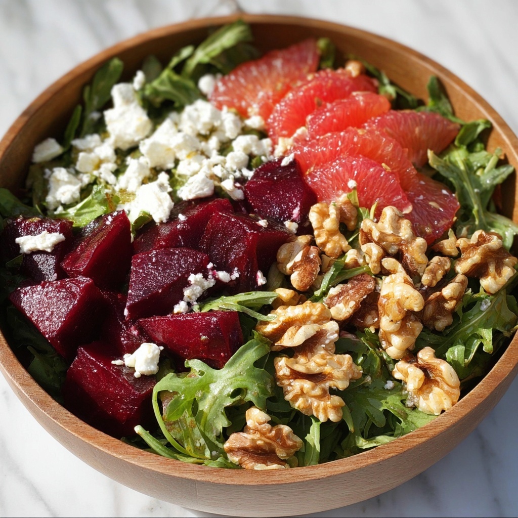 Arugula Beet Salad with Candied Walnuts and Citrus Recipe - Recipe Image